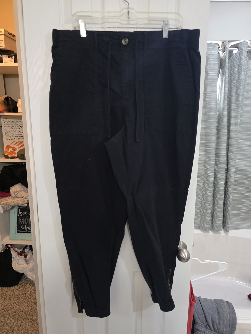 Sonoma Black Drawstring Jogger Pants